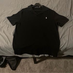 Black Mesh polo Ralph Lauren shirt (size S)